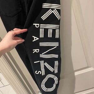 Kenzo Black and White Logo Sweatpants